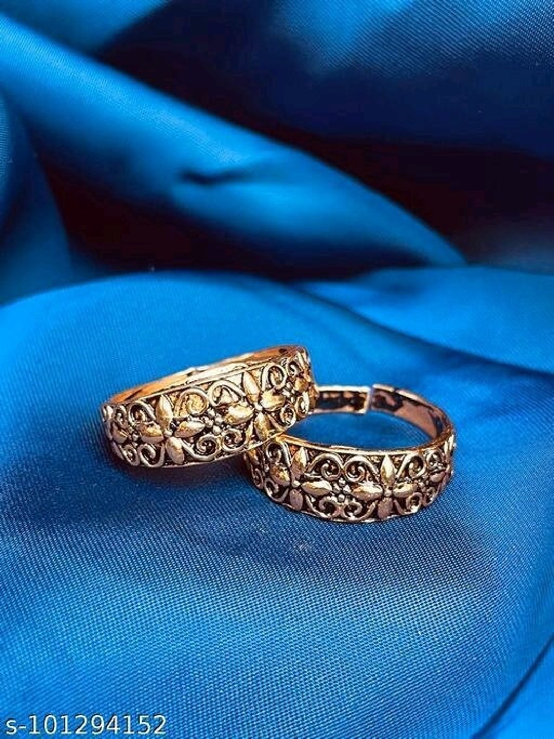 Indian Toe Ring/gold Plated Toe Ring/adjustable Kundan Toe Etsy