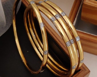 New  golden self design kada/bangles/south indian kada/gold plated bangles/gold plated bangles/bollywood bangles/wedding bangles