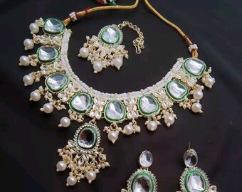 Indian Jaipuri Kundan choker/earrings with choker/necklace/indian jewellery/jewellery set/necklace with earrings/jewellery/ethnic wear