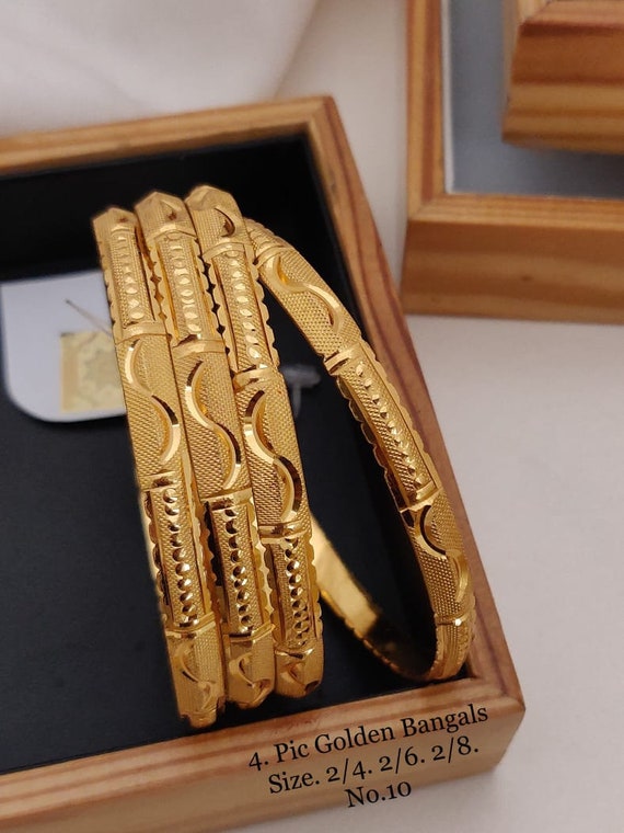 Gold bangles set of 4 store