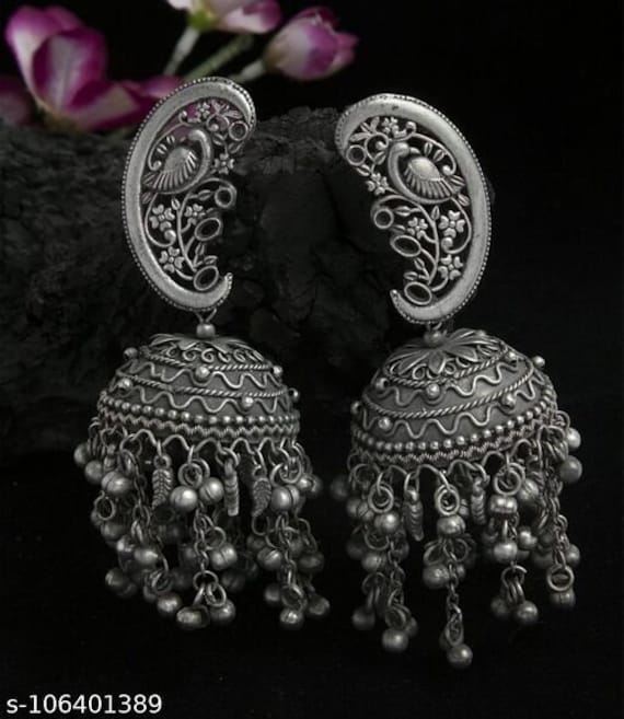 Jhumka Jewelry,Jhumka Jewellery,Pure Silver Jewellery ,Jhumka Earring, –  Nihira