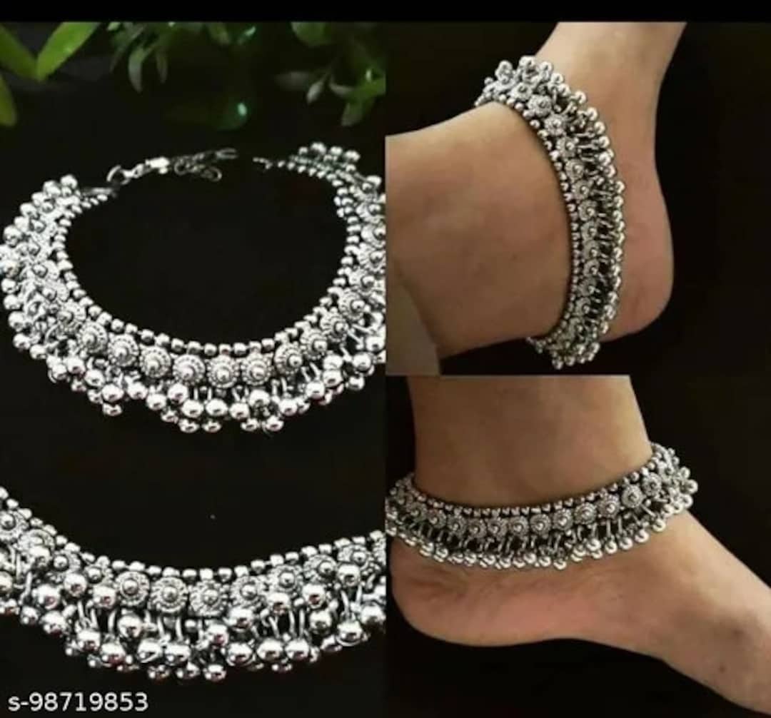 Daily Wear Silver Anklet /anklet/ghungroo Payal//bollywood Jaipuri