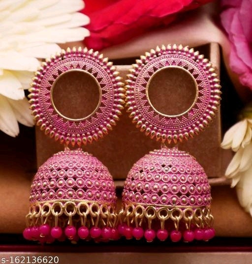 Red colour earrings online online