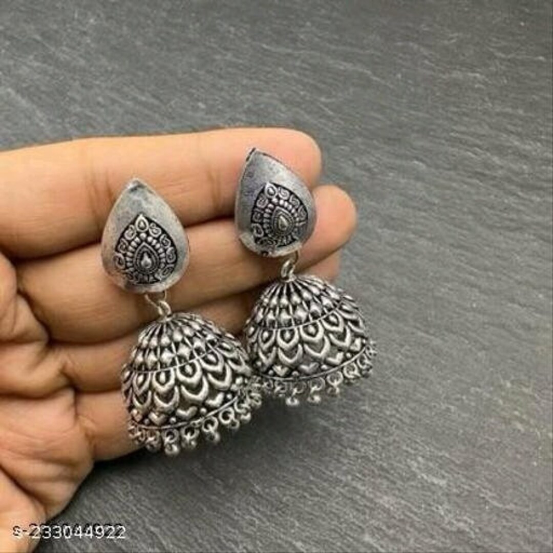Silver Oxidised Earrings