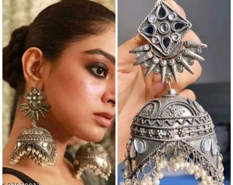 New arrival earrings for Eid/women earrings/bollwood earrings/black jhumka earrings/sharara earrings