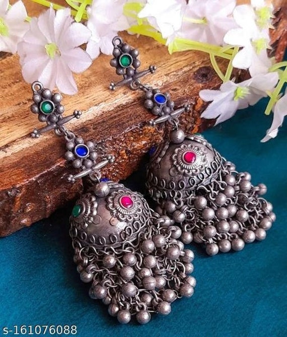 Beautiful Multicolour Jhumka tassel Earrings fashionable Jhumka