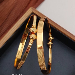 golden New arrival gold plated bangles/gold plated bangles/bride jewellery/gift for her/new arrival bangle set/gold bracelet/Love bracelet