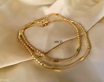 Bollywood Jaipuri Jewellery/Lightweight Jewellry/Anklet for bride/Anklet/Ghungroo Payal/ Kundan Payal/wedding Gold Payal