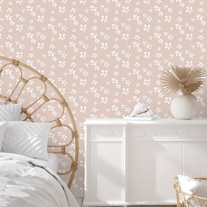 Carta da parati beige e bianca con motivo naturale Carta da parati beige e bianca Carta da parati per camera da letto Carta da parati per cameretta dei bambini Carta da parati per neonati
