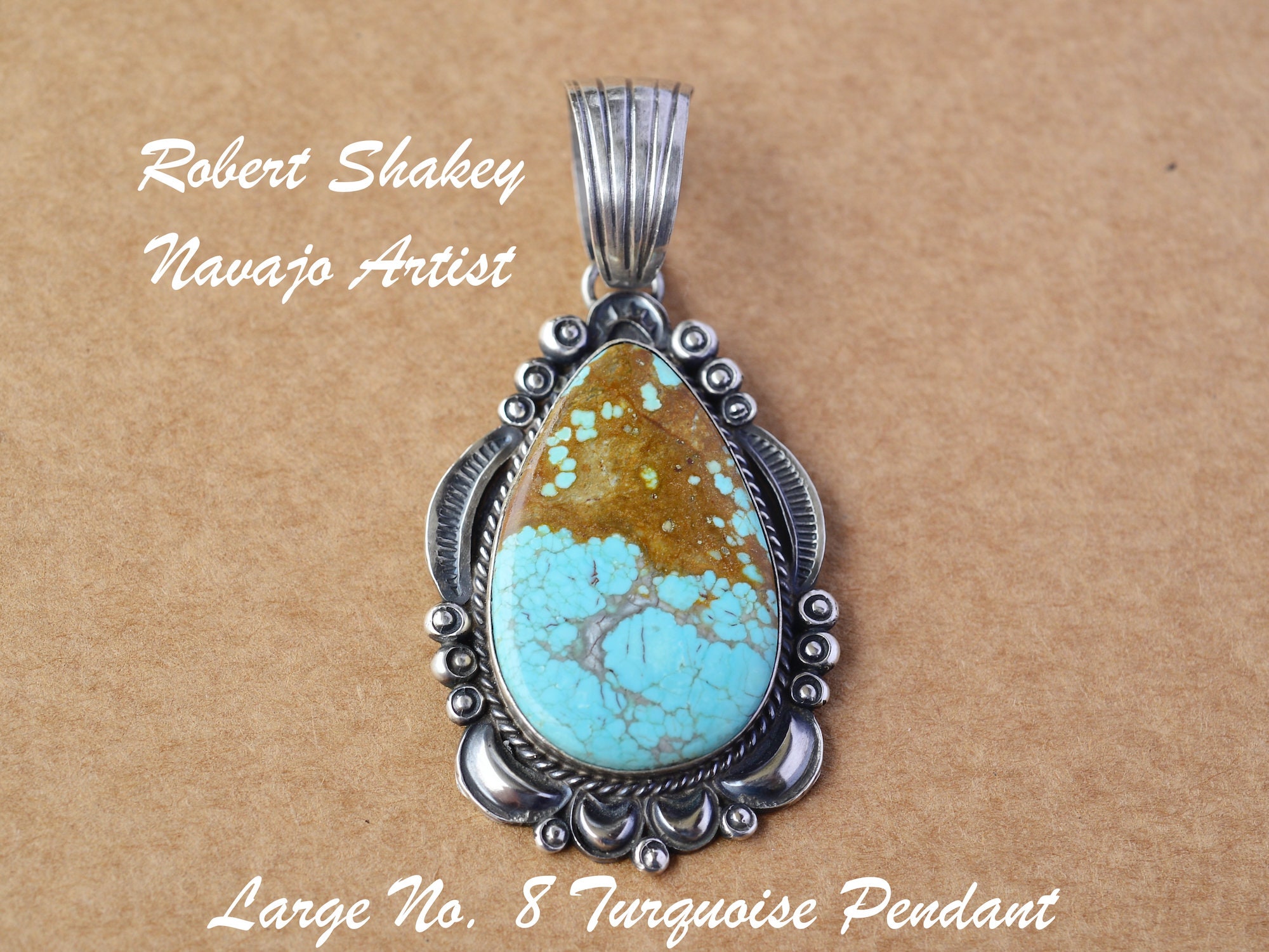 Robby Shakey Rare #8 Turquoise Vintage Native American Navajo Sterling Silver Bracelet Robby Shakey Rare #8 Turquoise Vintage Native American Navajo Sterling Silver Bracelet