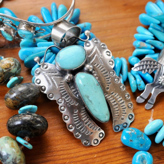 Big and Beautiful Navajo Butterfly Pendant by Chi… - image 9