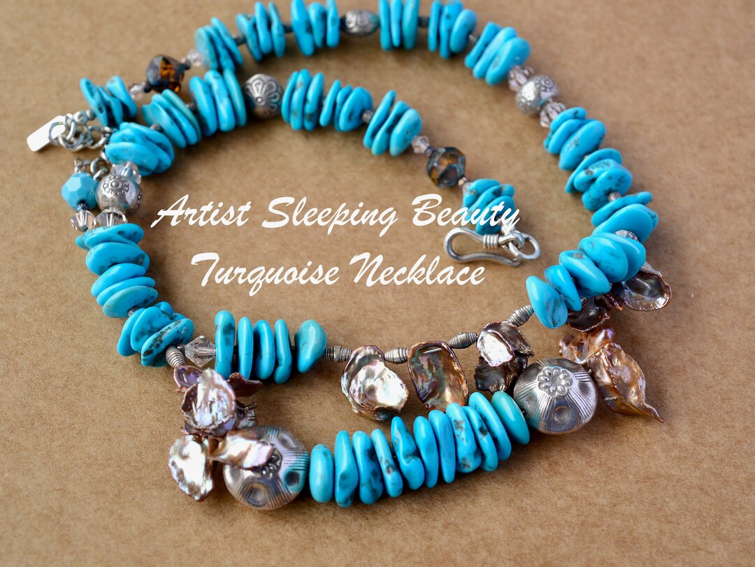 Artisan Silver by Samuel B. Sleeping Beauty Turquoise & Blue Topaz Necklace main image 1