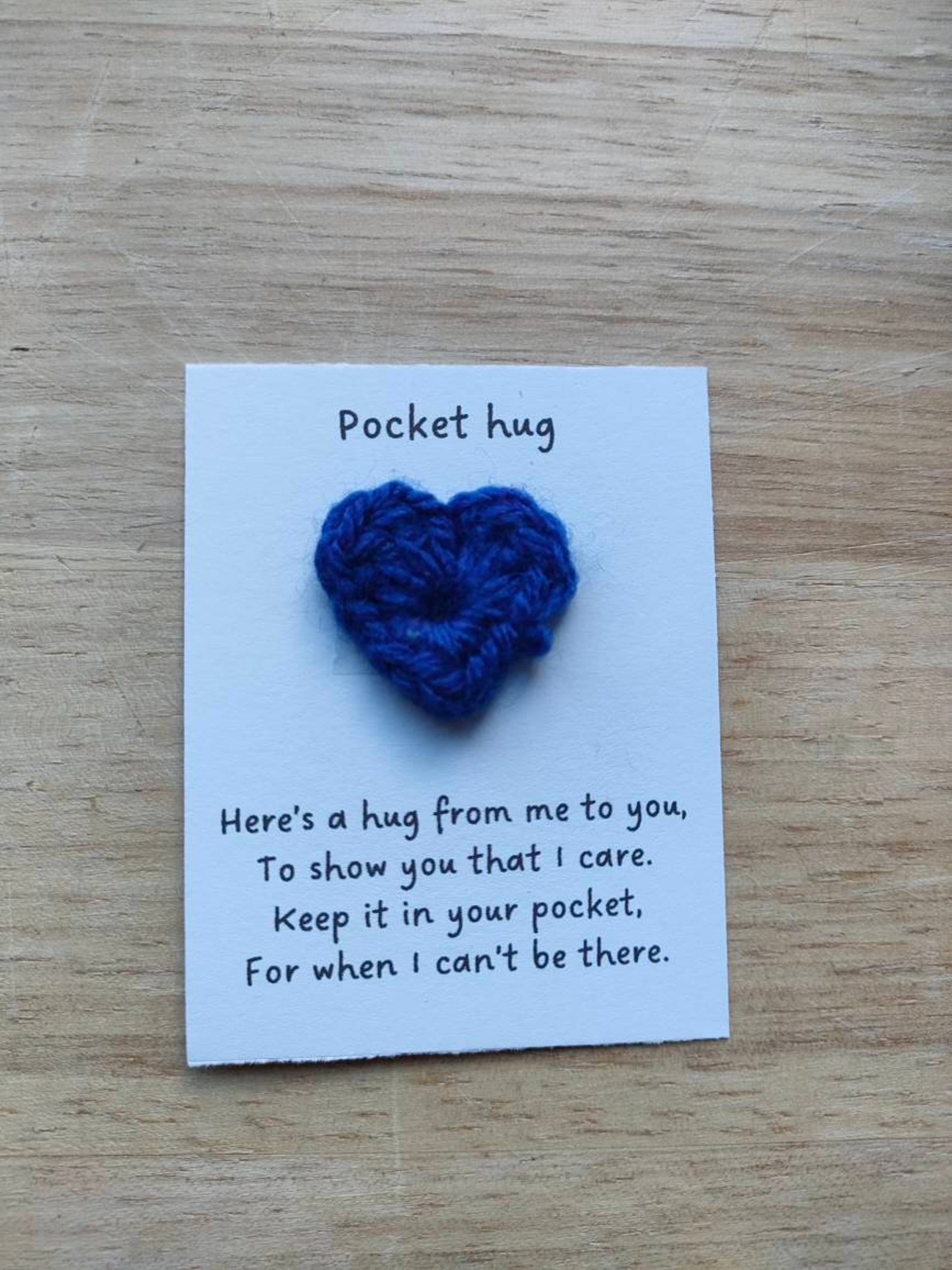 Little Crochet Pocket Hug Heart Etsy UK