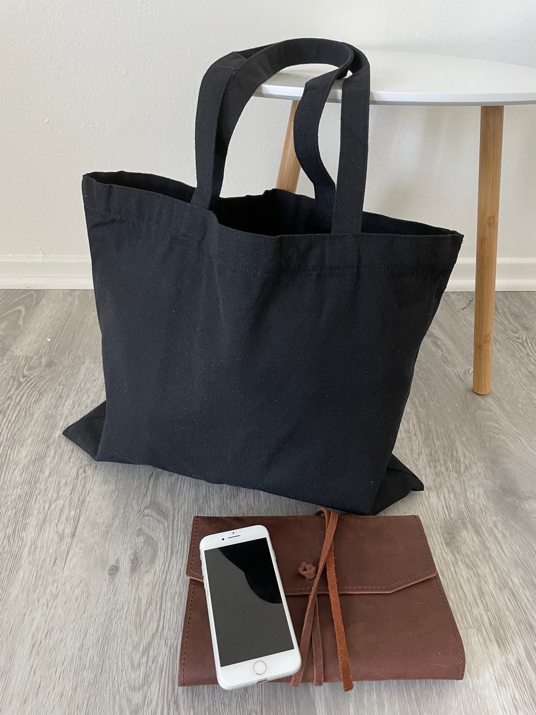 Black Tote Bag Shoulder Bag Large Back to School Computer Bag Minimalist Beige Black Durable Quality Basic Simple Plain Gift Present Women Etsy UK