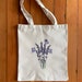 Lavender Butterfly Tote Bag reusable shoulder bag floral flower plant cotton canvas cute daisy sunflower gift present purple garden nature 