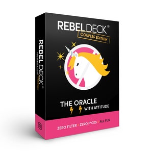 Rebel Deck Edición Parejas: Cartas de Oráculo Divertidas para Relaciones, Charlas Reales, Amor, Citas, Autodescubrimiento y Dones Espirituales