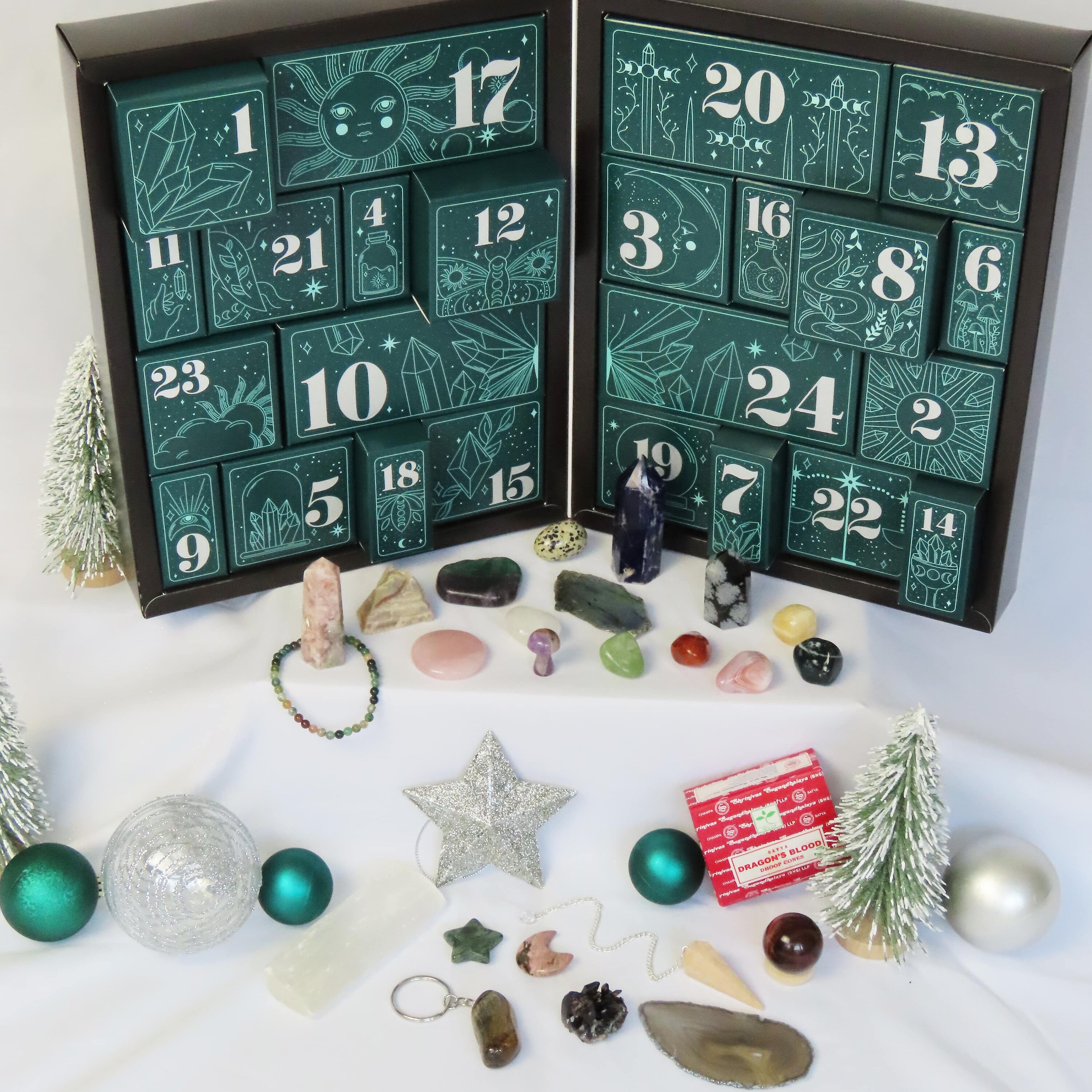 24 Day Silver Crystal Advent Calendar Crystal Advent Etsy Canada