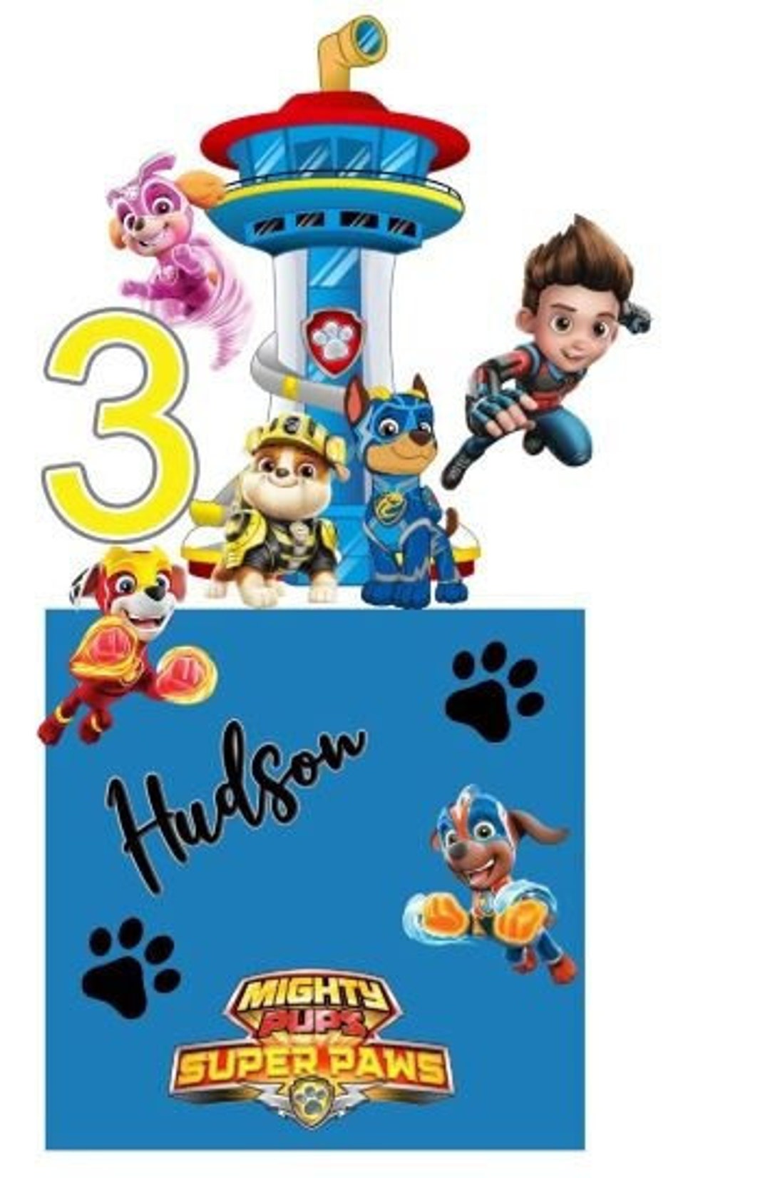 Mighty Dogs Cake Topper Dog Patrol Cake Topper Dogs Cake Etsy