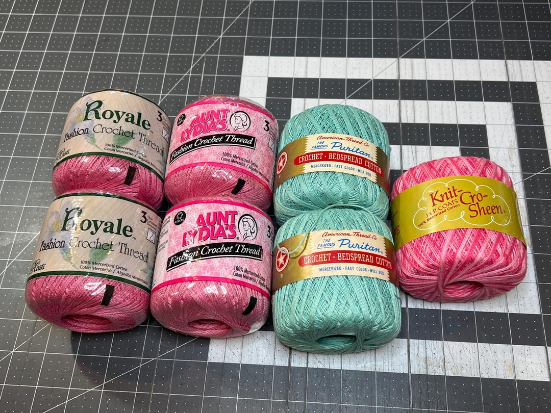 Vintage and New Crochet Thread Lot, Assorted Brands & Colors, Qty 7 - Etsy