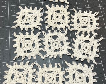 Vintage Crochet Doilies (Set of 10) - 2&quot; Shabby Cottage Style