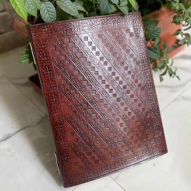 Handmade Leather Journal 400 Lined/unlined Large Leather Etsy