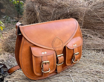 Rhathymia Handmade Vintage Women Small Genuine Leather CrossBody Saddle Bags Cell Phone Purse Rhathymia Handmade Vintage Women Small Genuine Leather CrossBody Saddle Bags Cell Phone Purse