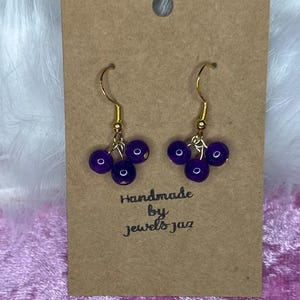 Grape Dangle Earrings