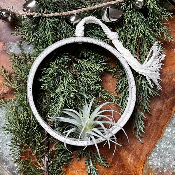 Air Plant Ring / Cradle / Sling | Pottery Ring for Hanging Planter | Display for Air Plant