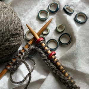 Stoneware Stitch Markers: Knitting Accessories, Handmade Stoneware