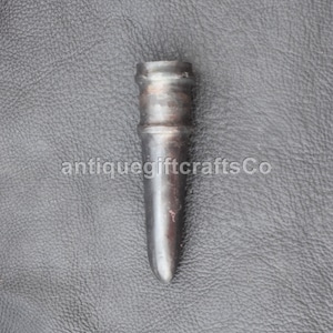 Hand-Forged Spear Butt Cap: 5&#39;&#39; Black Steel