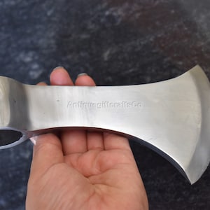 Hand forged Medieval battle axe Head.