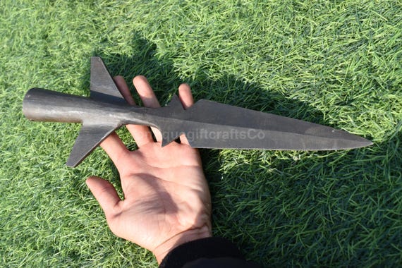 Handcrafted Medieval Spearhead Replica – Historical Art Object for Display