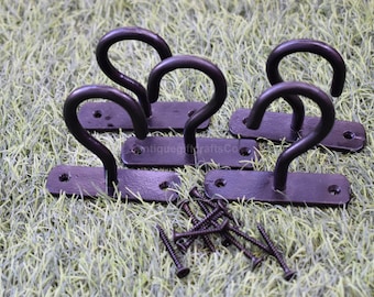 Hand Forged Medieval Ceiling Hook: Rustic Iron Plant Hanger