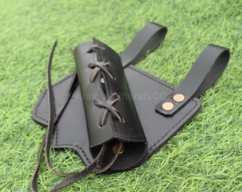 Funda de cuero para espada, funda de cinturón medieval, hecha a mano.
