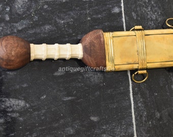 Handcrafted Roman Gladius Replica with Decorative Scabbard | Ancient-Style Display Collectible