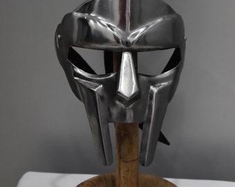 Handgesmeed stalen gladiatormasker: middeleeuwse SCA LARP-helm
