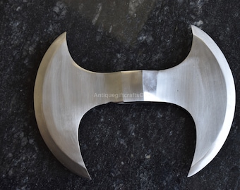 Tête De Hache Viking Médiévale Forgée Main, Acier Carbone, Reproduction Pour Combat