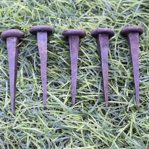 Hand Forged Medieval Iron Nail Pack of 5
