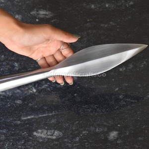 Hand Forged Medieval Leaf Blade polish Spearhead.