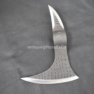 Medieval Viking Battle Axe Blade with Back spike.