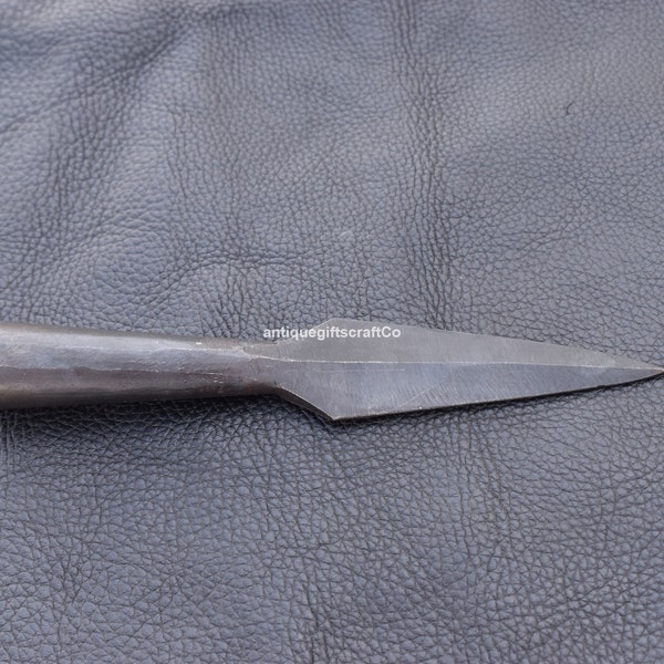 Hand Forged Medieval Viking Iron 8'' Spearhead high carbon steel Spearhead  best gift for Halloween.