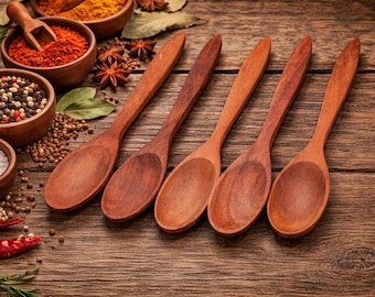 Handmade Wooden Spoon & Fork Set | Natural Wooden Cutlery | Eco Friendly Kitchen Utensils | Spoon or Fork Option