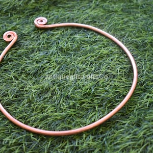 Handmade Pure Copper Torque Necklace – Adjustable Celtic Spiral Design. Best Gift For Men And Women.