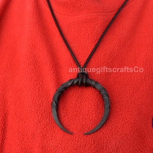 Hand Forged Medieval Moon Pendent/Necklace.