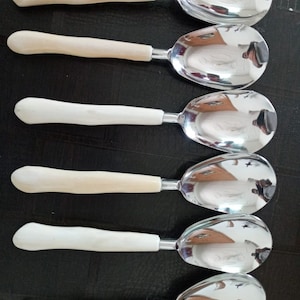 Antique Cutlery Set bone handles spoon knife fork pack of 6 set family pack beautiful Antique gift idea Family Gift Anniversary gift