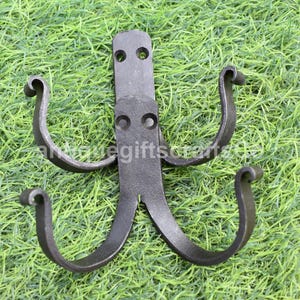 Pack Of 2  Hand Forged Medieval iron Wall hooks. Best Gift For Christmas, New year.