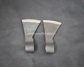 Hand-Forged Viking Decorative Small Axe Head – 5'' Iron Craft Piece (Set of 2)
