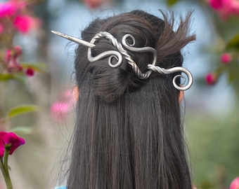 Grampo de cabelo, grampo de cabelo medieval viking forjado à mão. Melhor presente para mulheres.