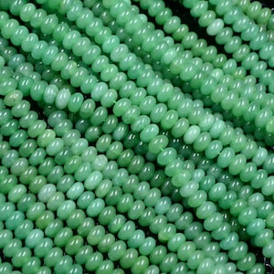 Naturalny zielony awenturyn gładkie rondelkowe koraliki z kamieni szlachetnych, 8 mm awenturyn kwarc koraliki sznur, kamień szczęścia / uzdrawiający do projektowania biżuterii