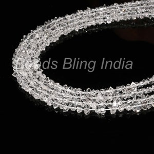 AAA++ Perline di quarzo diamante Herkimer bianco trasparente, perline di pietra preziosa diamante grezzo non tagliato, pietra grezza Herkimer, perline di diamante Herkimer per gioielli